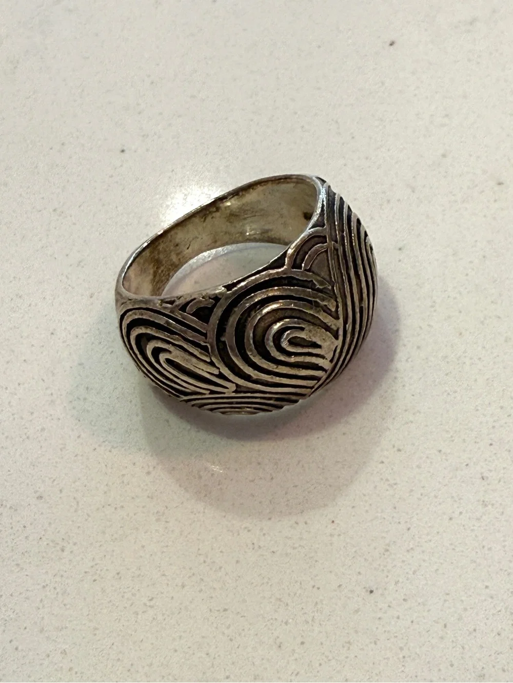 vintage sterling silver swirl ring sz 6